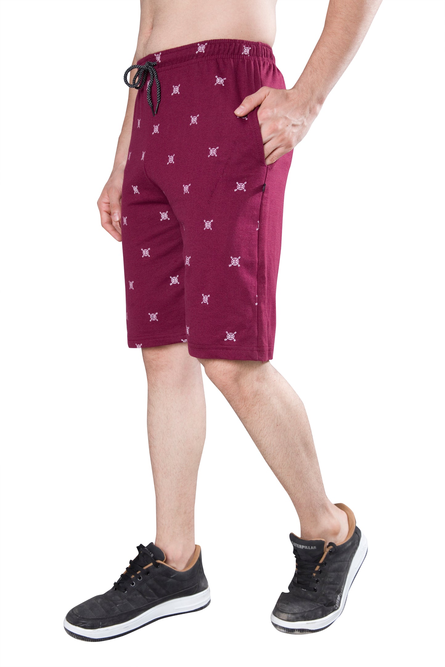 Wild Camo Men Maroon Regular Short