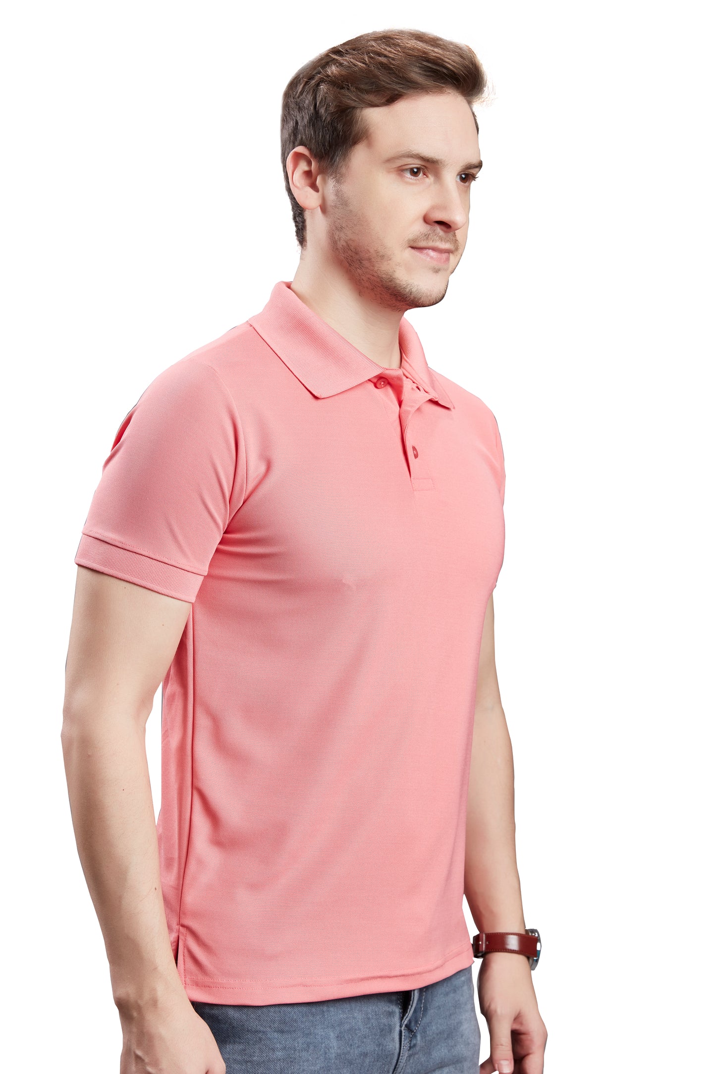 Wild Camo Men's Pink Smart Polo T-shirt