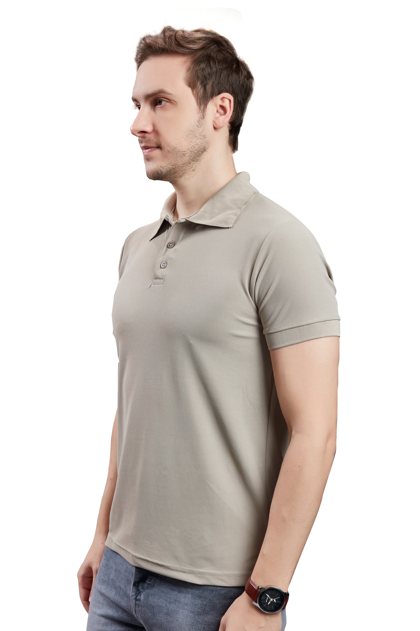 Wild Camo Men's Aluminium Smart Polo T-shirt