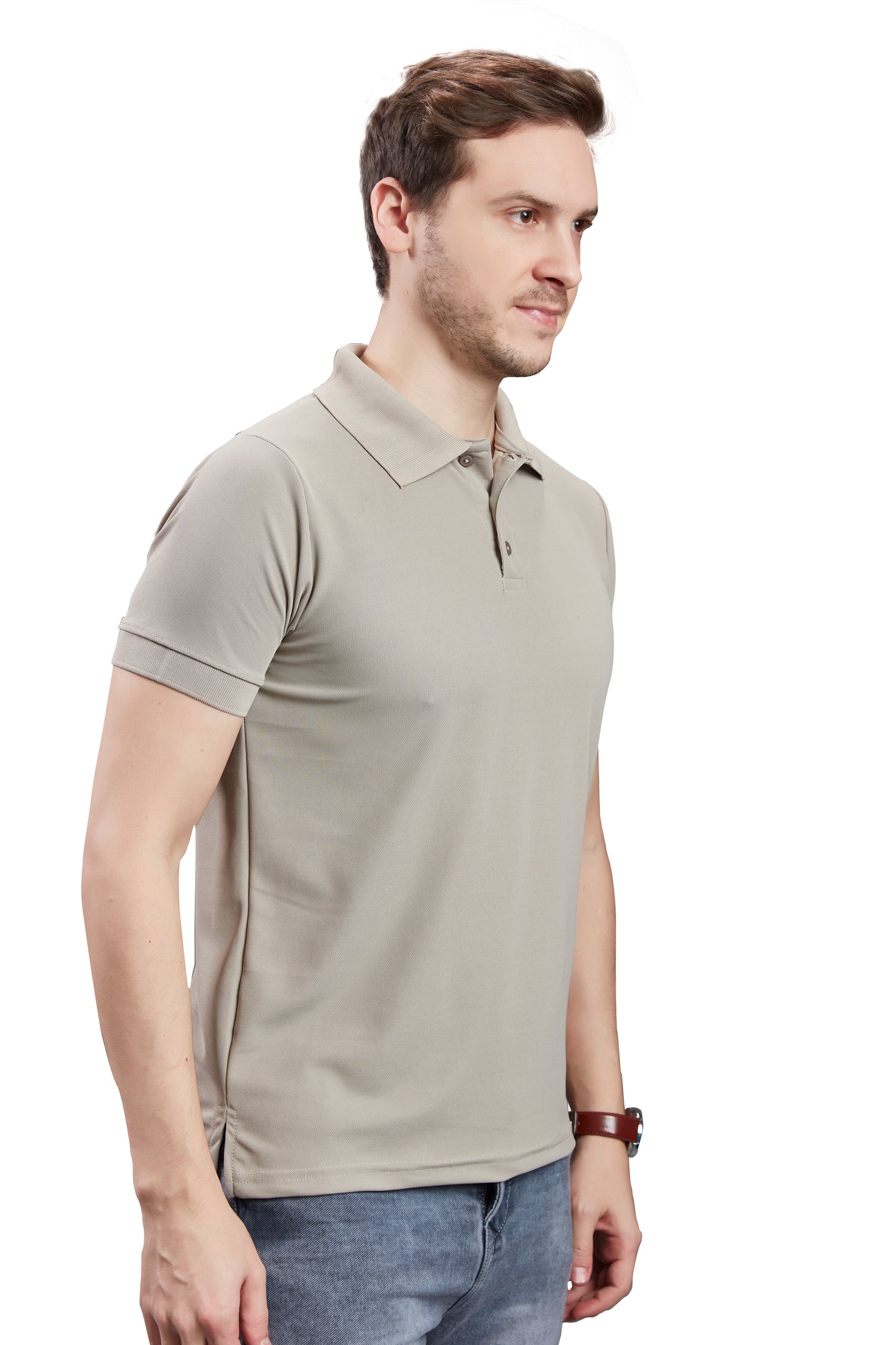 Wild Camo Men's Aluminium Smart Polo T-shirt