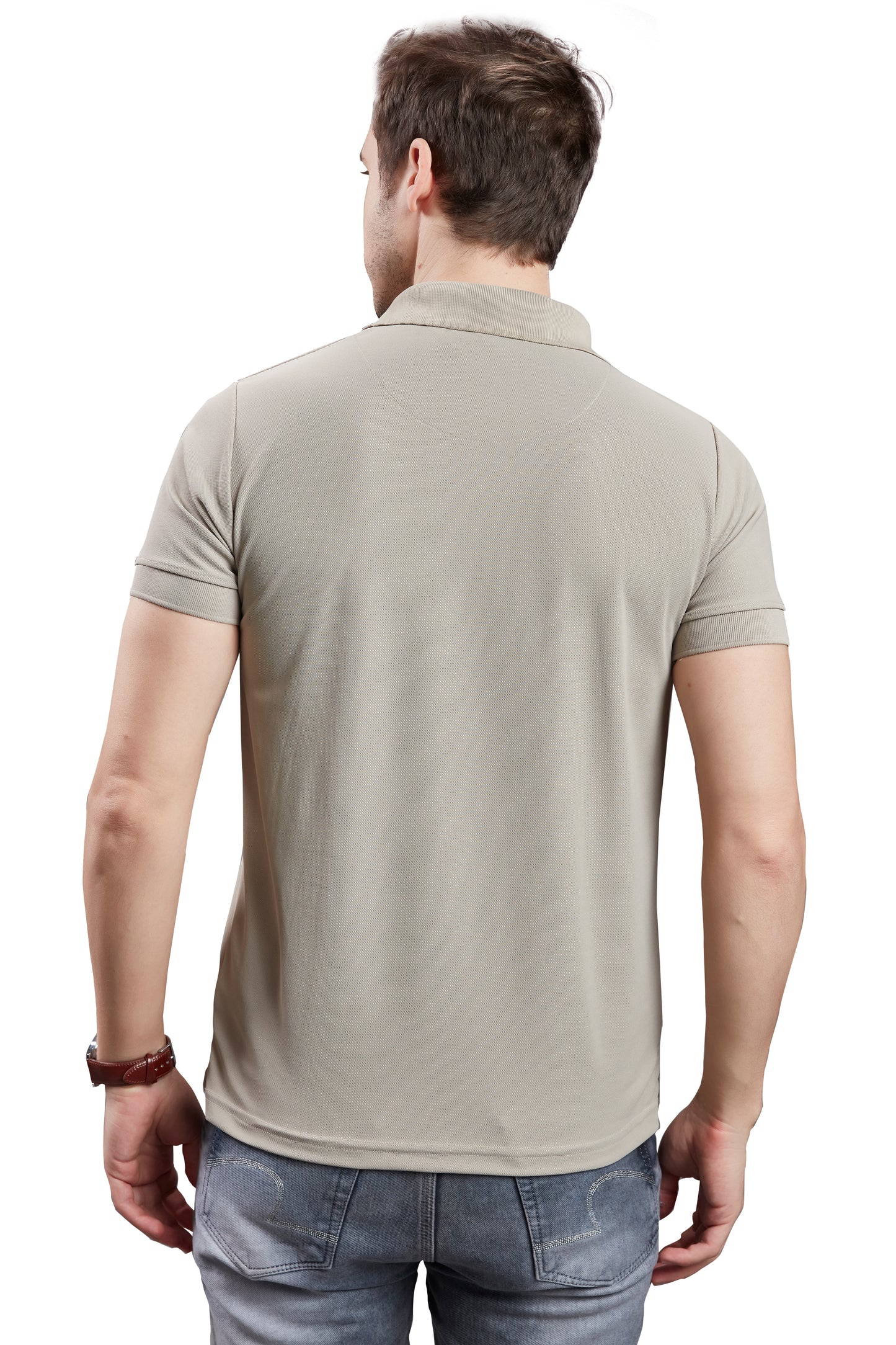 Wild Camo Men's Aluminium Smart Polo T-shirt