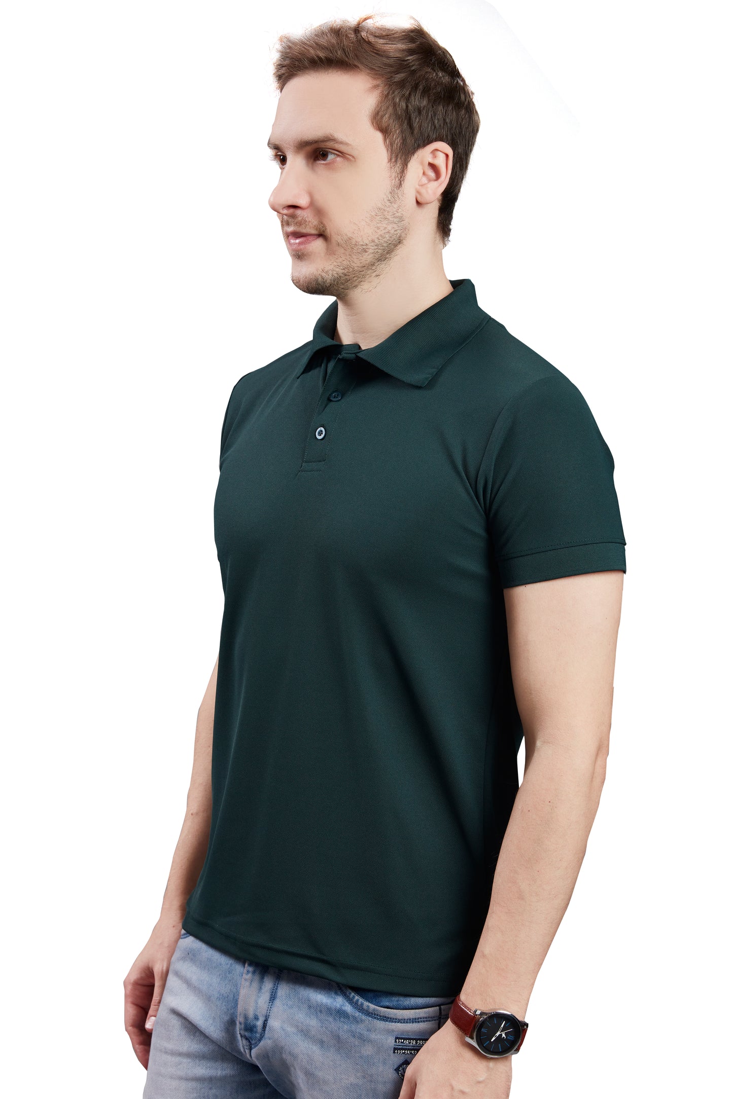 Wild Camo Men's Pine Green Smart Polo T-shirt
