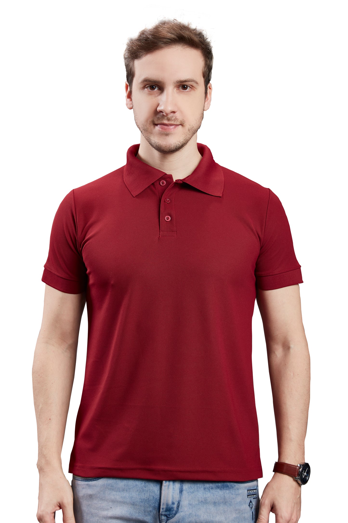 Wild Camo Men's Maroon Smart Polo T-shirt