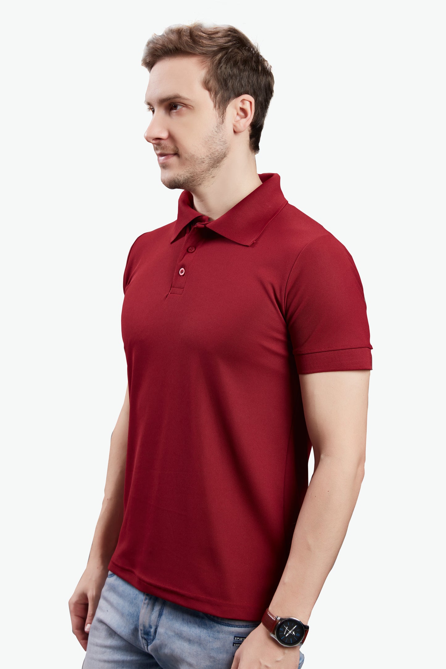 Wild Camo Men's Maroon Smart Polo T-shirt
