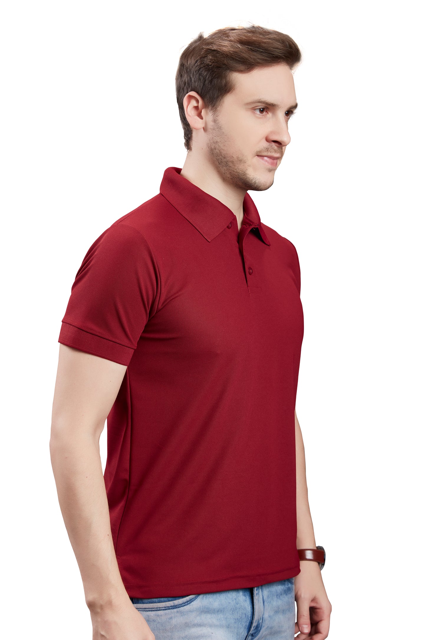 Wild Camo Men's Maroon Smart Polo T-shirt