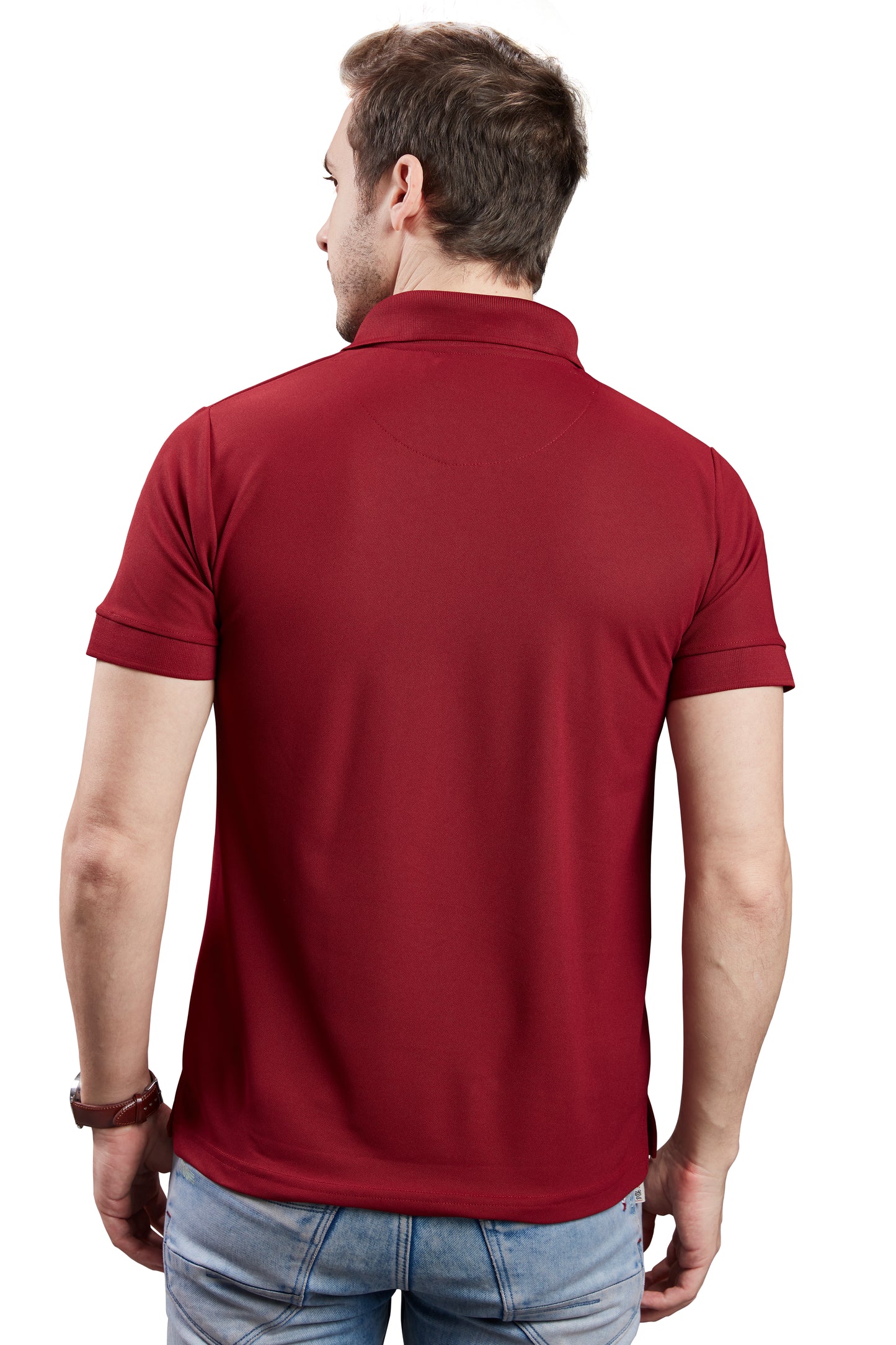 Wild Camo Men's Maroon Smart Polo T-shirt