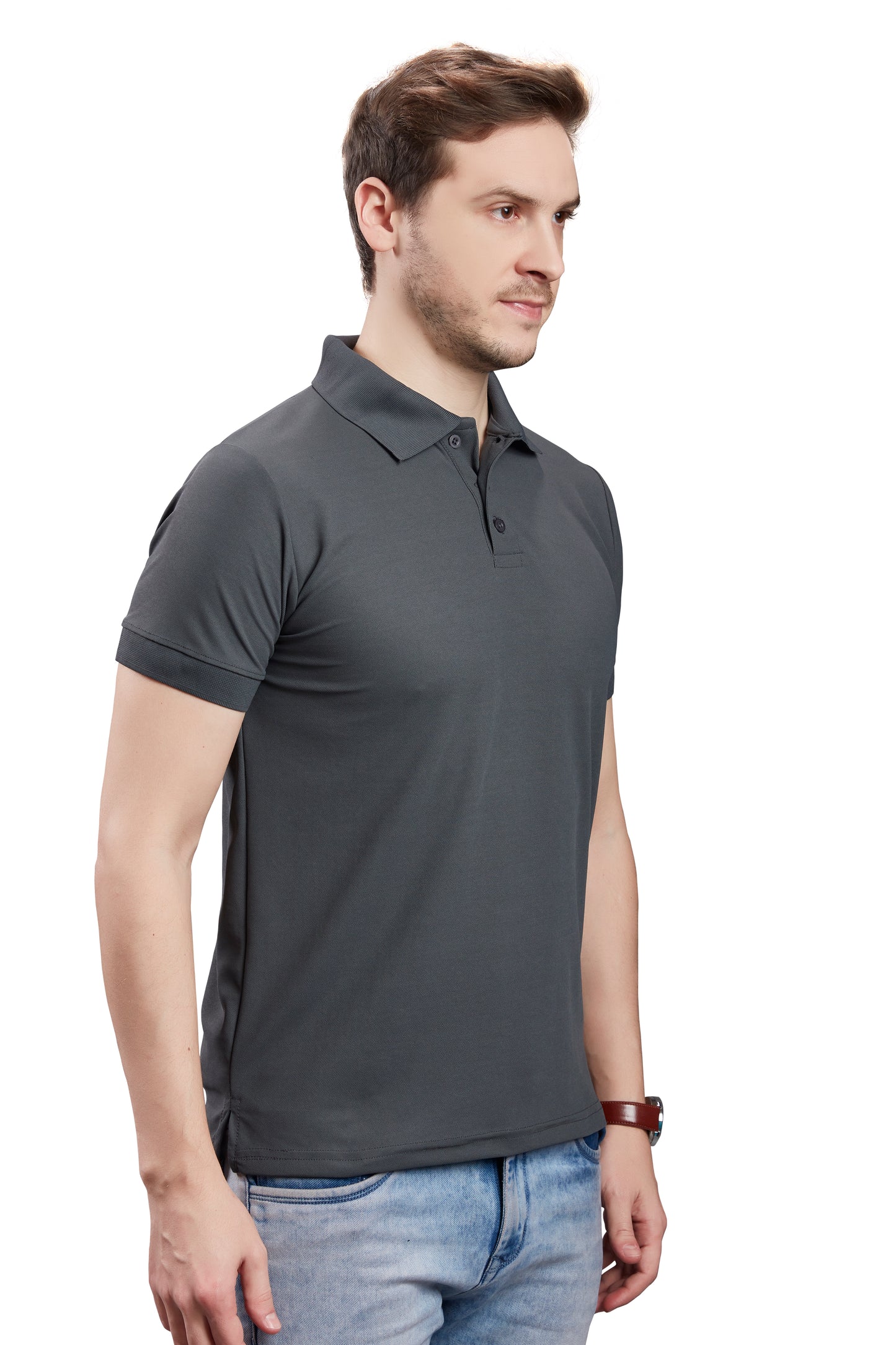 Wild Camo Men's Grey Smart Polo T-shirt