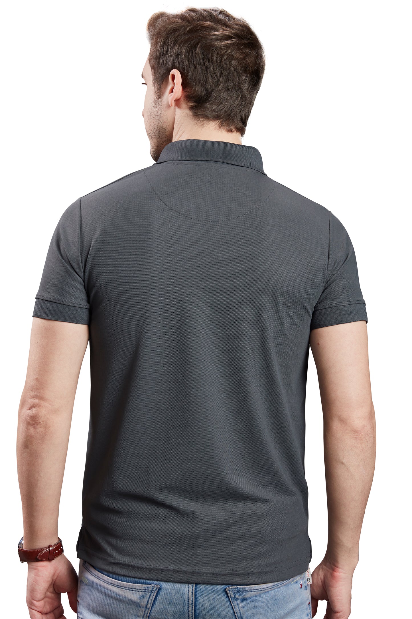 Wild Camo Men's Grey Smart Polo T-shirt