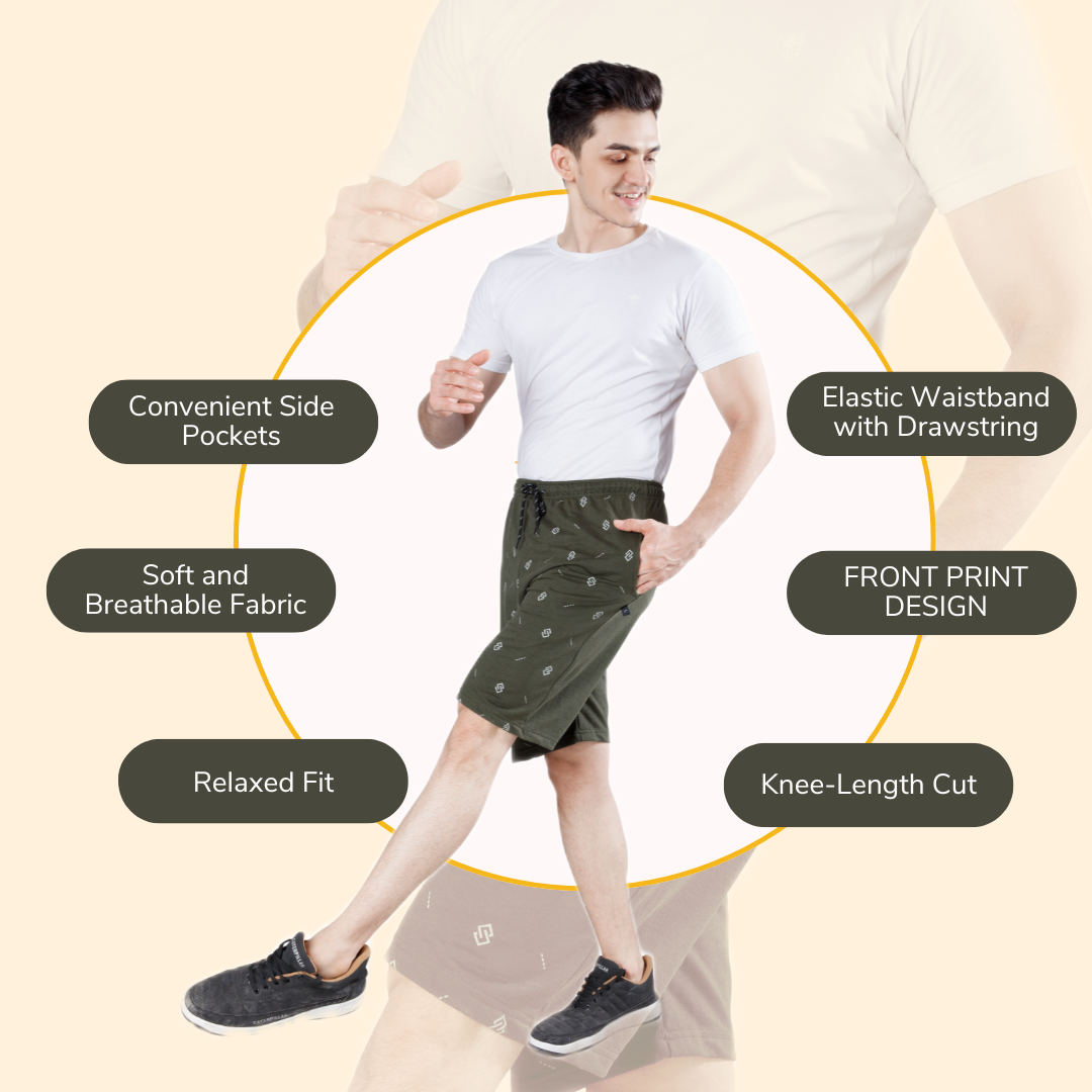 Wild Camo Men Green Regular Short