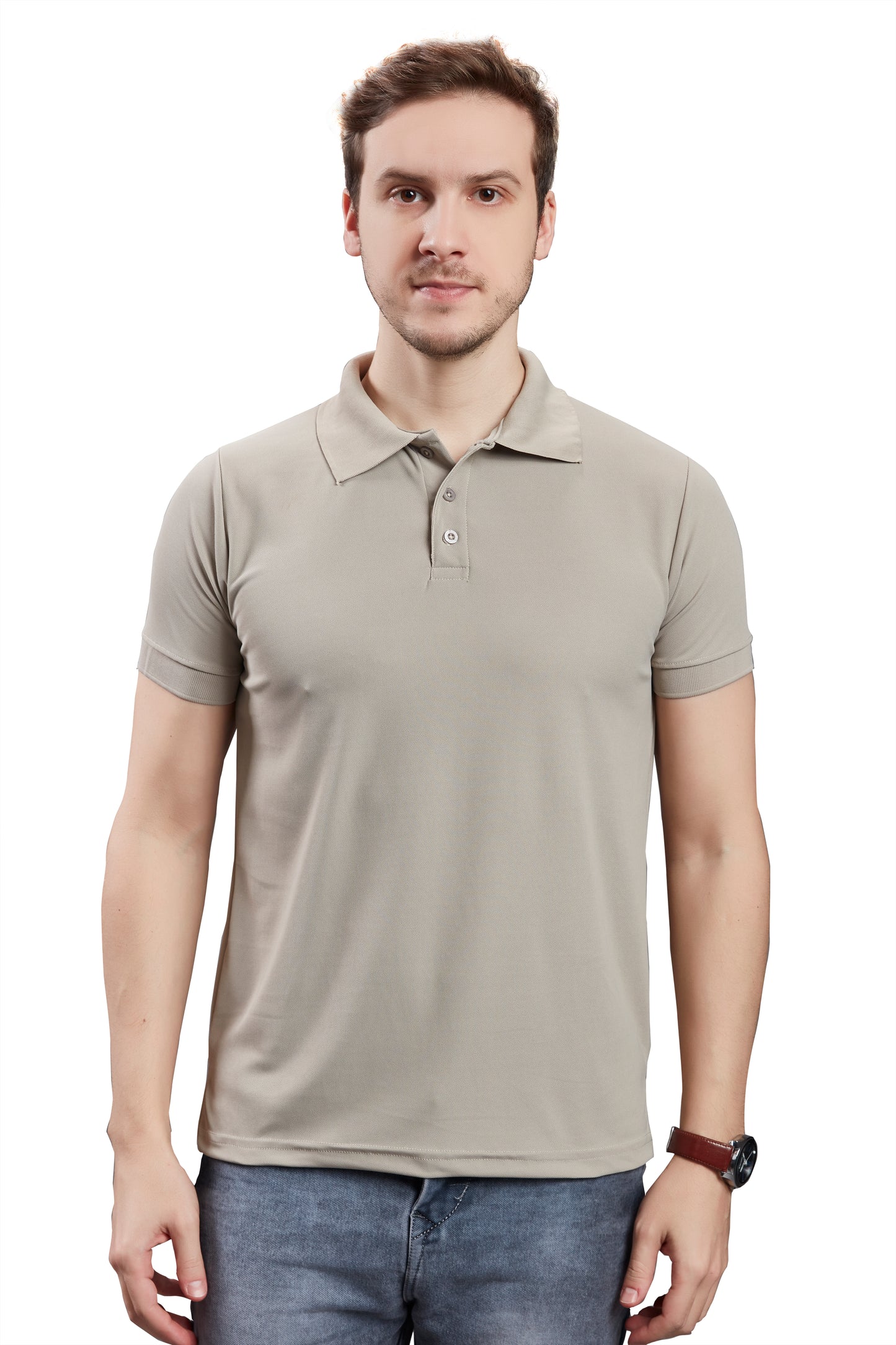 Wild Camo Men's Aluminium Smart Polo T-shirt