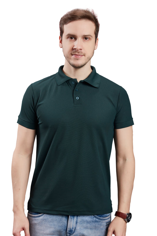 Wild Camo Men's Pine Green Smart Polo T-shirt