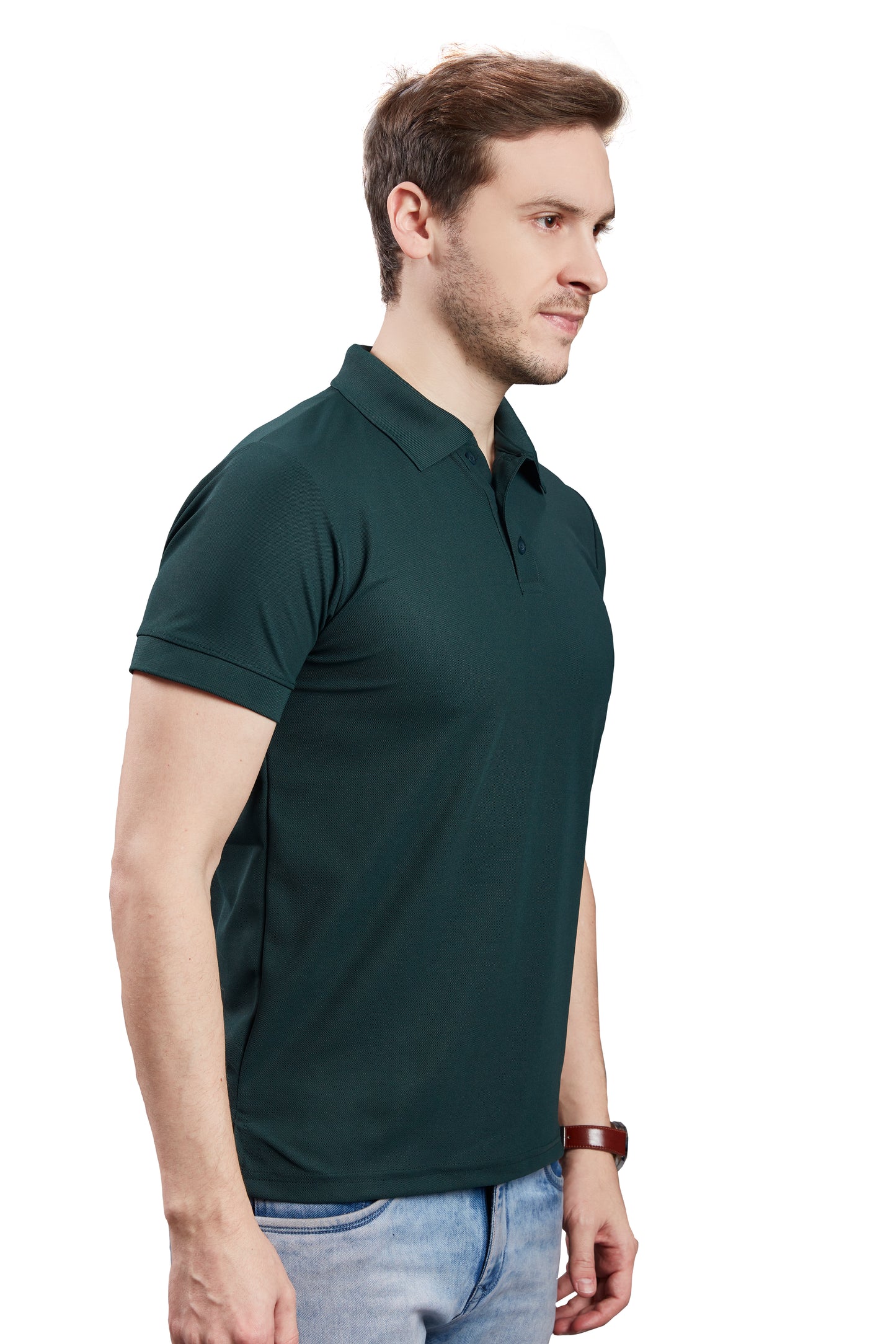 Wild Camo Men's Pine Green Smart Polo T-shirt