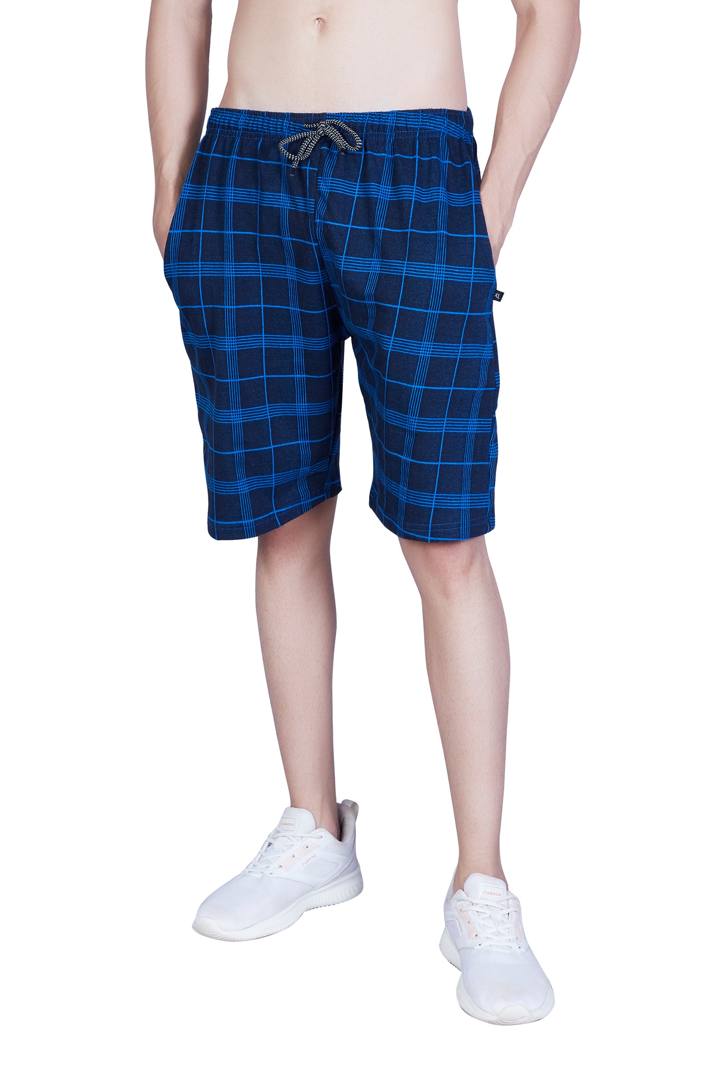 Wild Camo Blue Checkered Casual Short