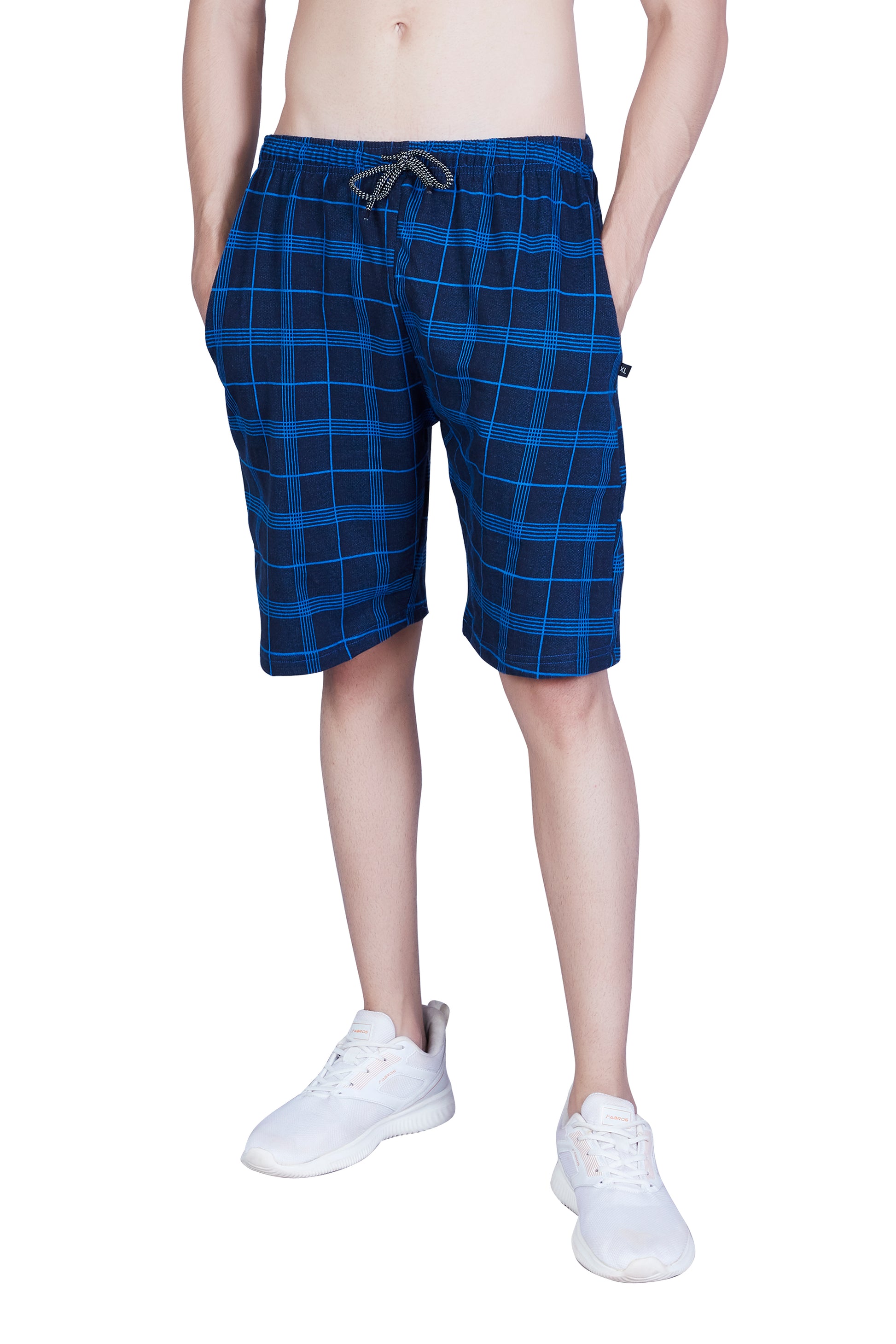 Wild Camo Blue Checkered Casual Short