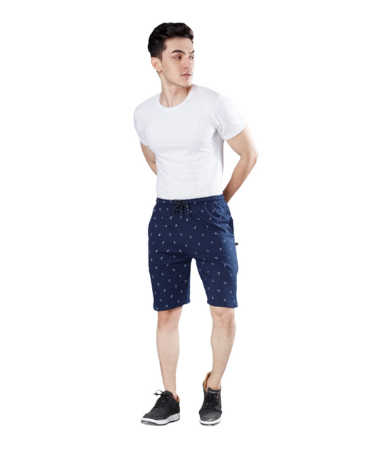 Wild Camo Navy Printed Casual Short