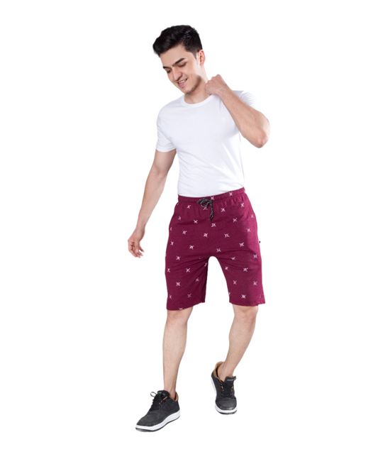 Wild Camo Men Maroon Regular Short