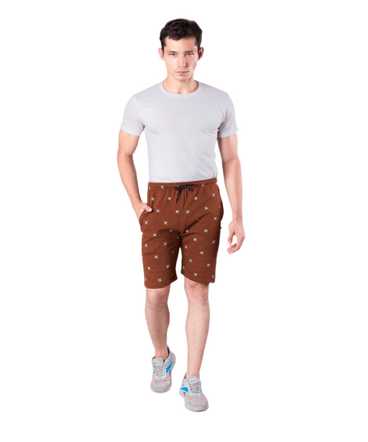 Wild Camo Men Brown Regular Short