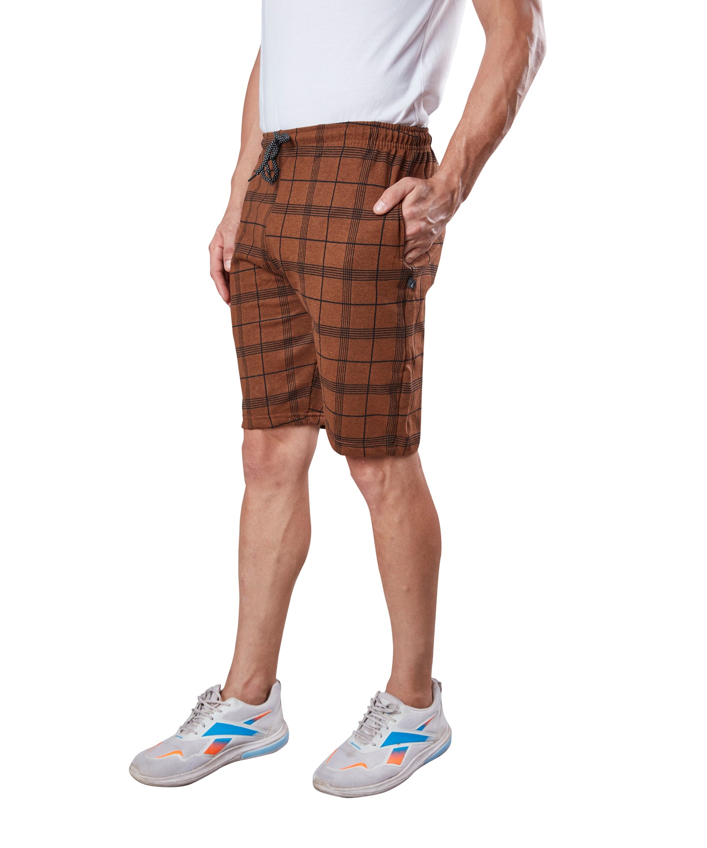 Wild Camo Brown Checkered Casual Short