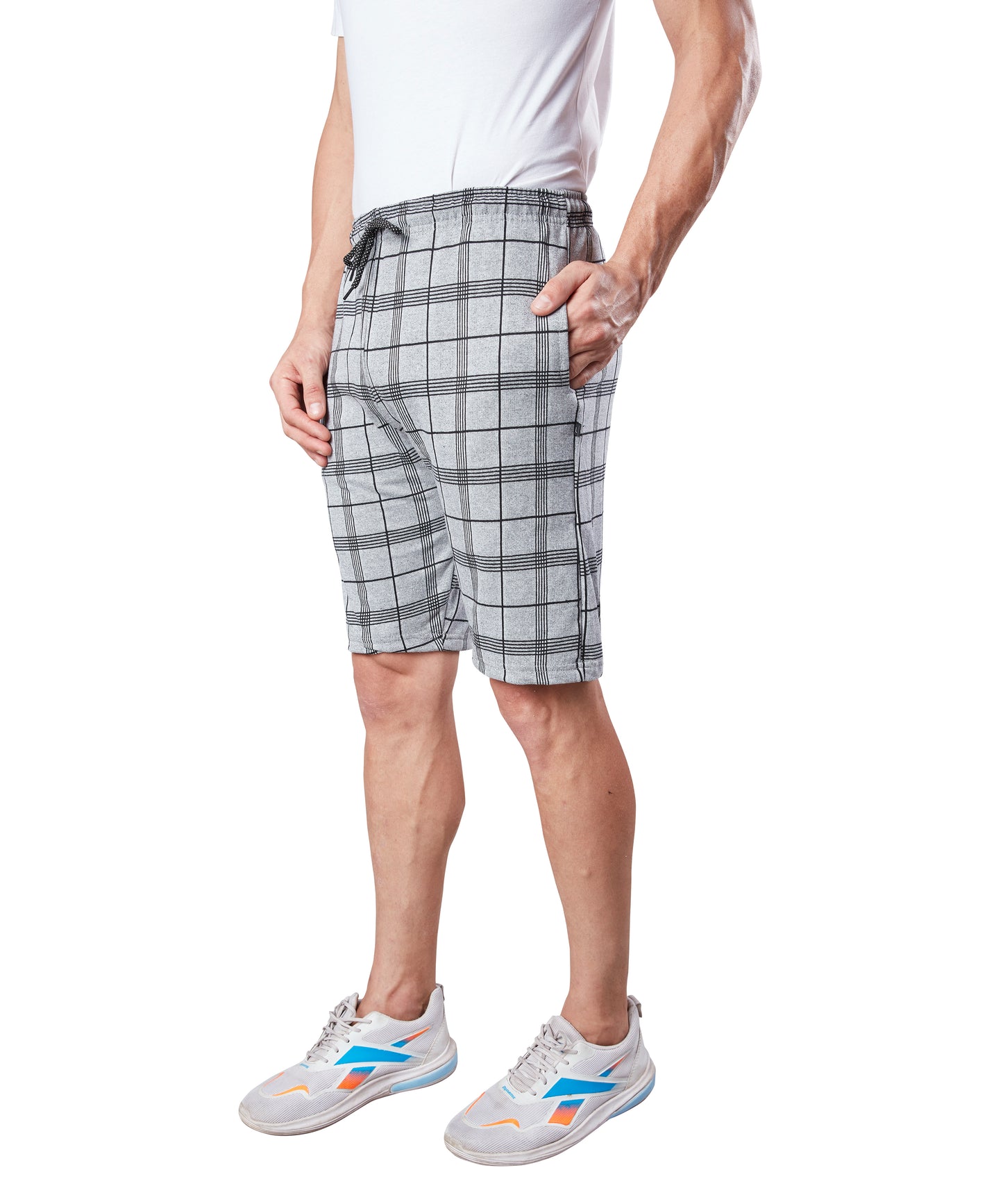 Wild Camo White Checkered Casual Short