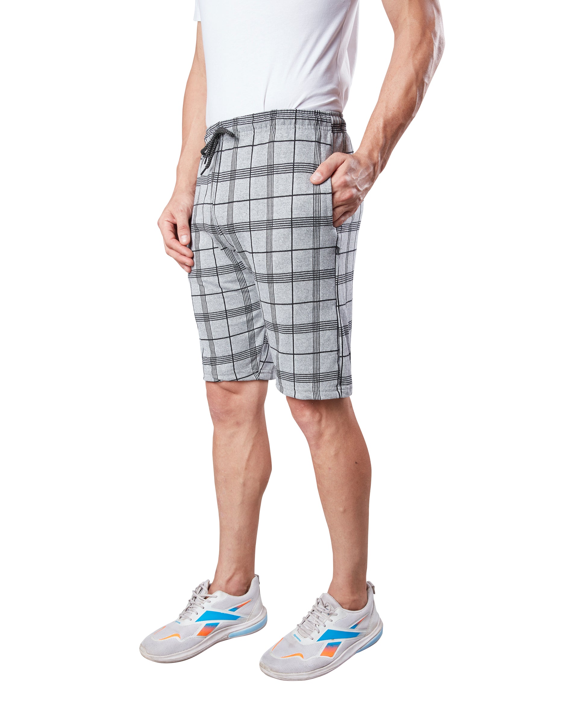 Wild Camo White Checkered Casual Short