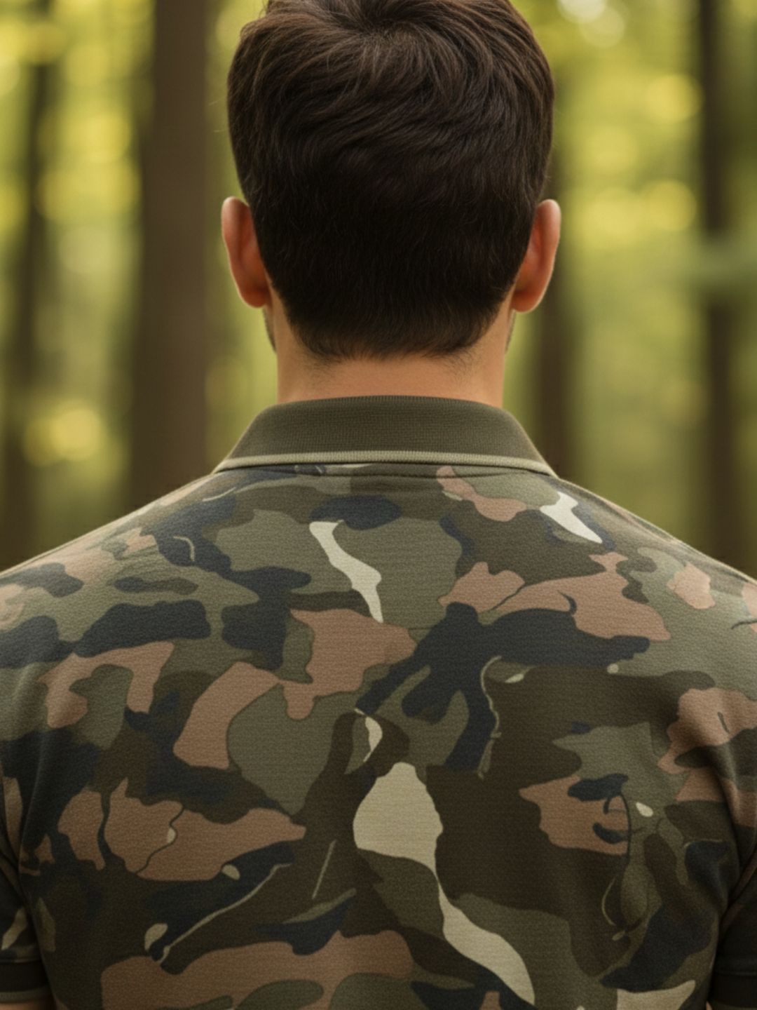 WILD CAMO Mens Camouflage Polo T-Shirt