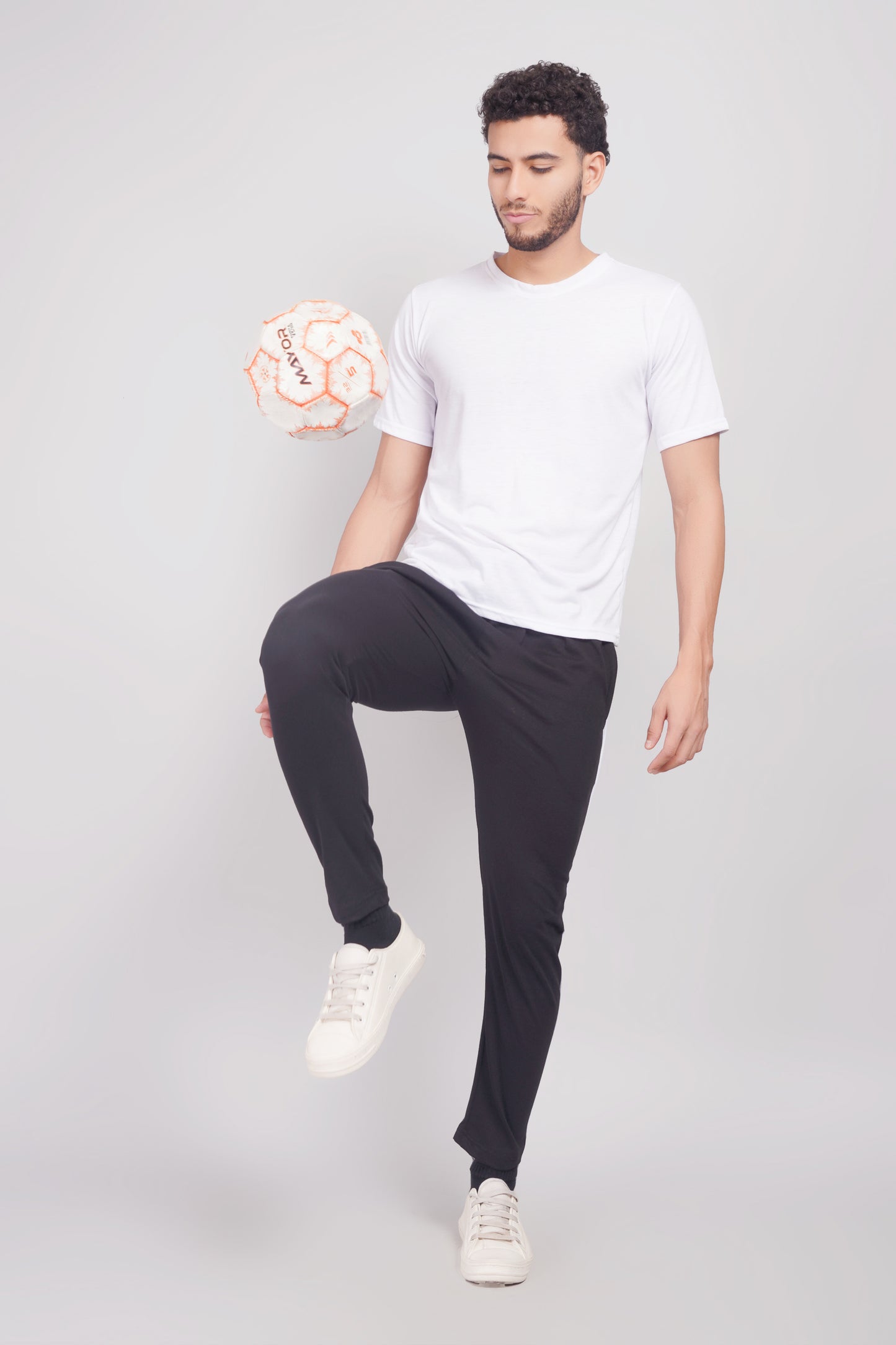 Mens Cotton Black Track Pant
