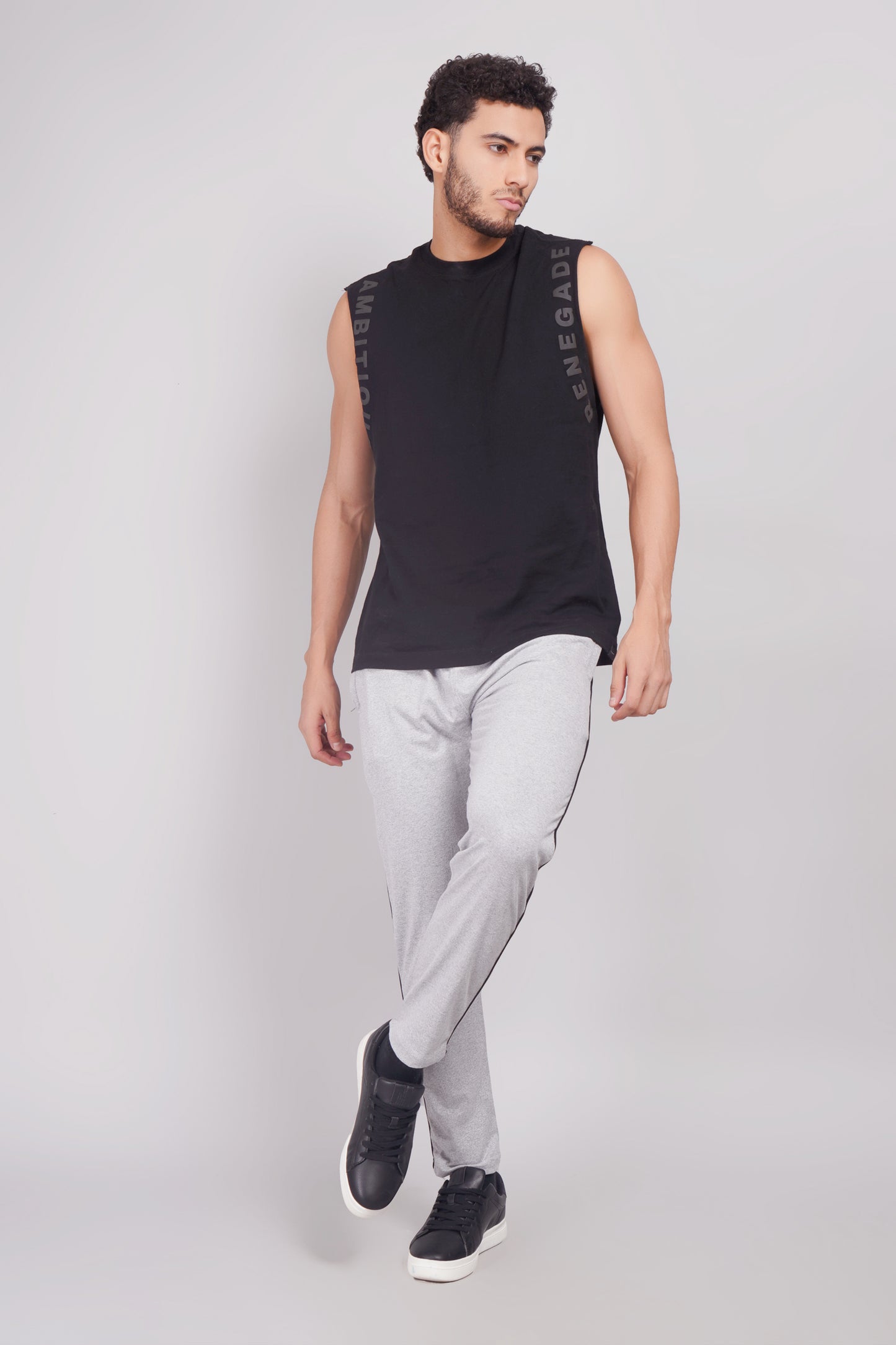 Mens Cotton White Track Pant