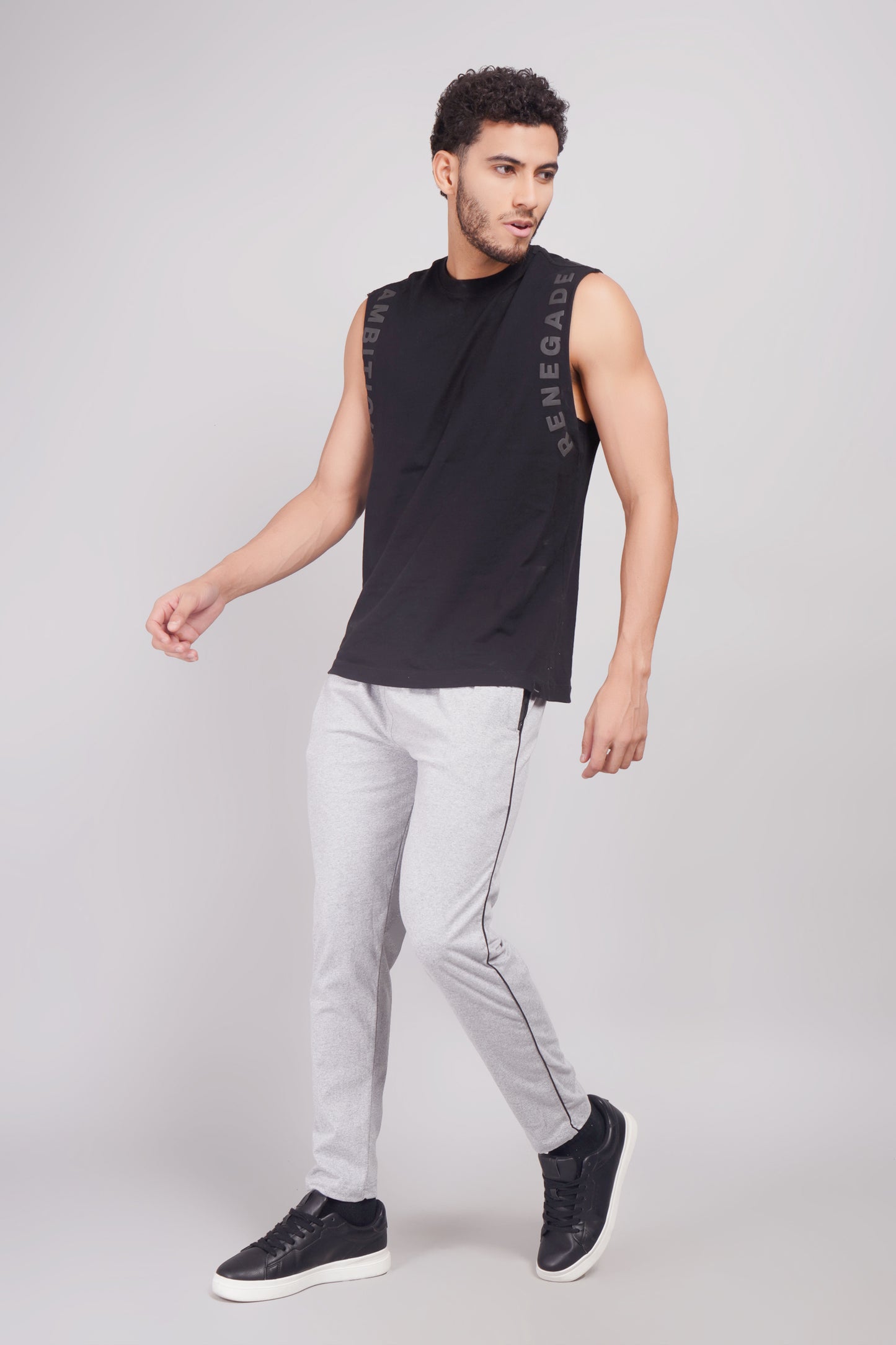 Mens Cotton White Track Pant
