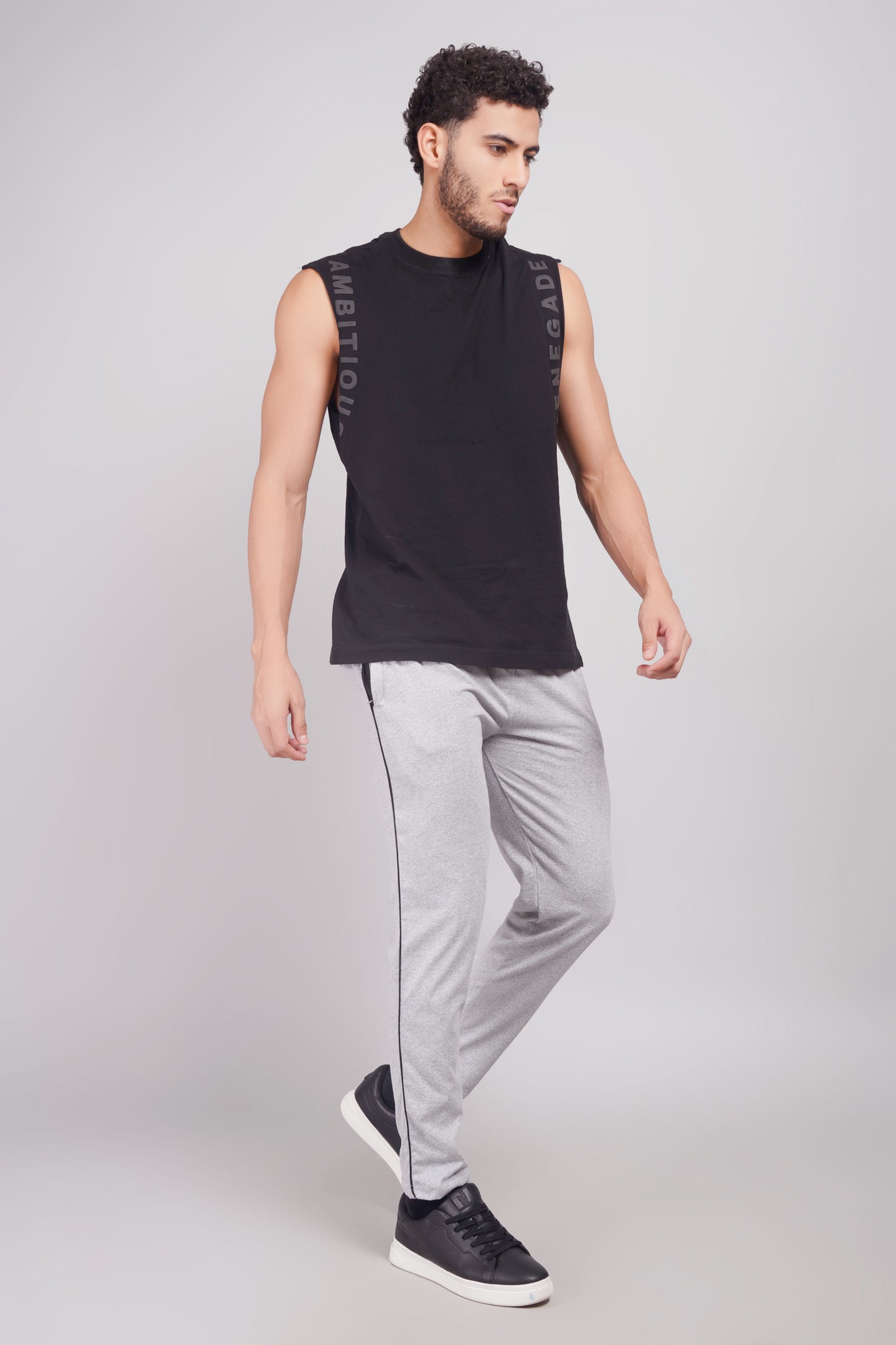 Mens Cotton White Track Pant