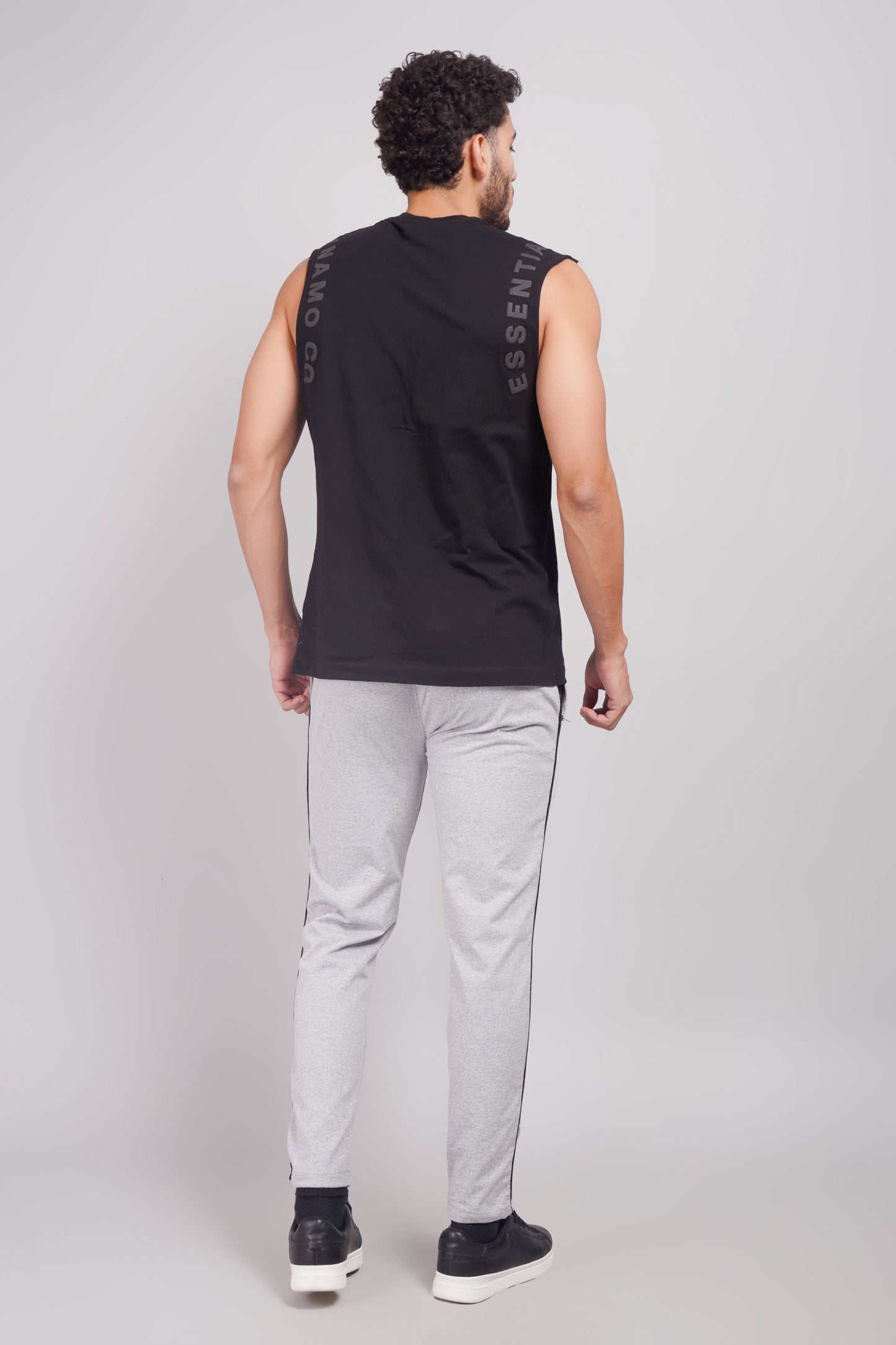 Mens Cotton White Track Pant