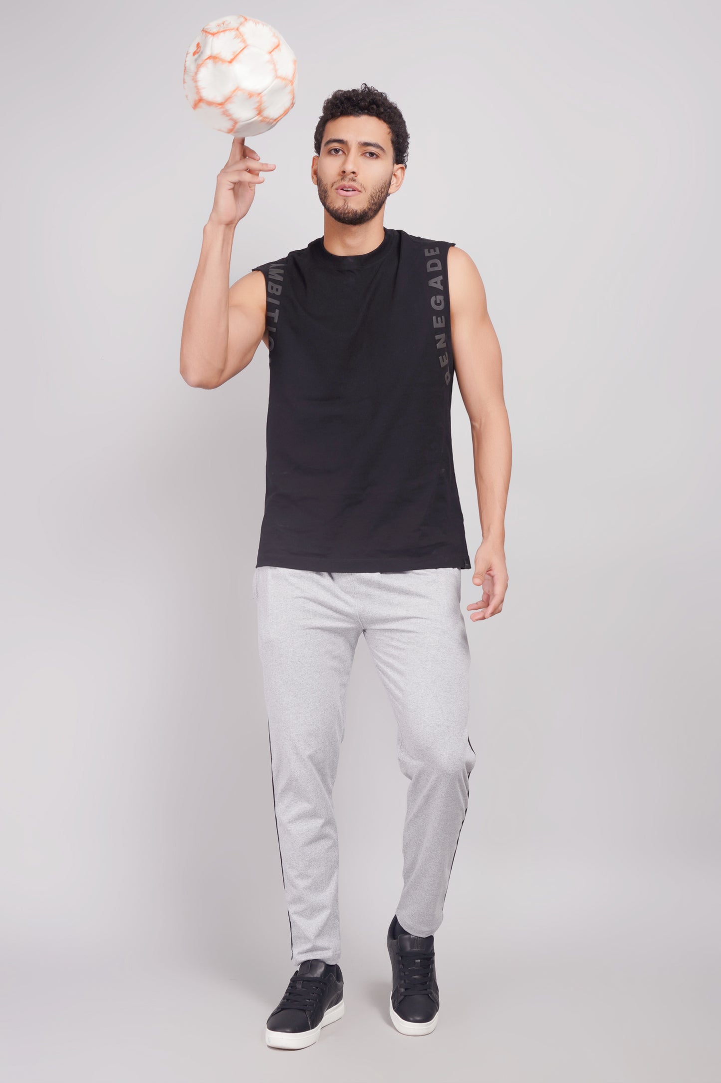 Mens Cotton White Track Pant